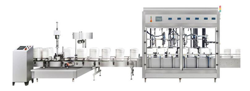 設備名稱:潤滑油灌裝封口旋蓋生產線